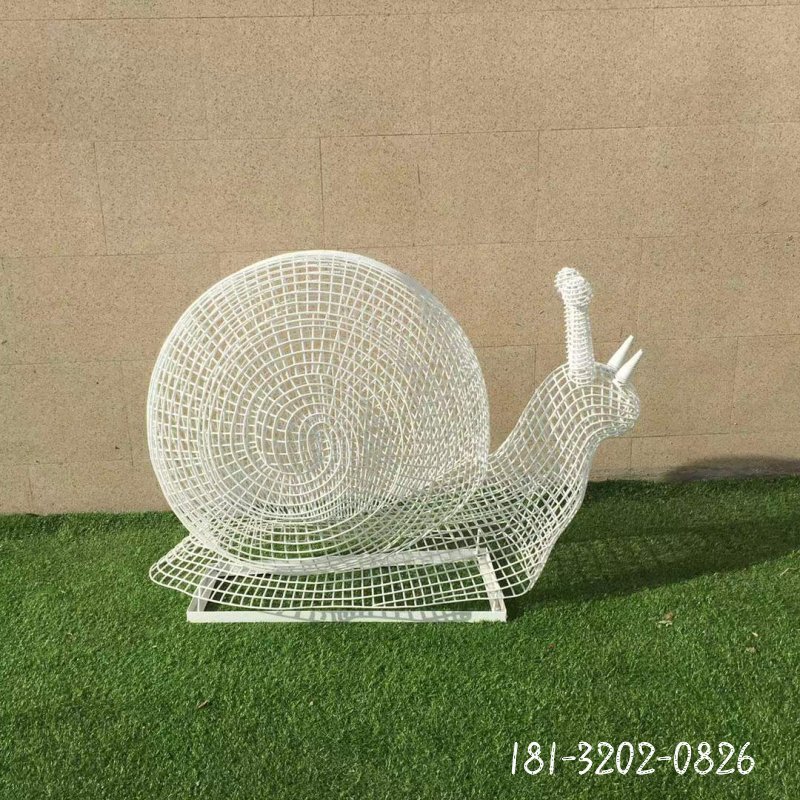 景观不锈钢编织镂空蜗牛雕塑 (4)