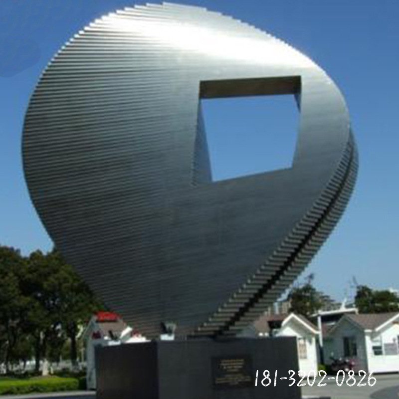 不锈钢抽象金融标志雕塑