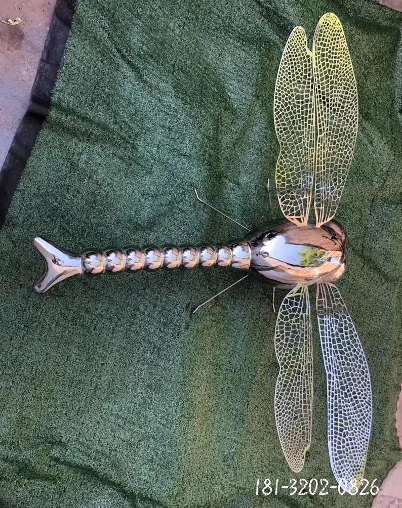不锈钢蜻蜓动物雕塑 (2)