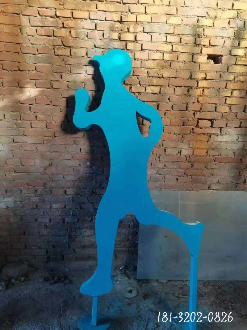 不锈钢跑步人物剪影雕塑 (1)