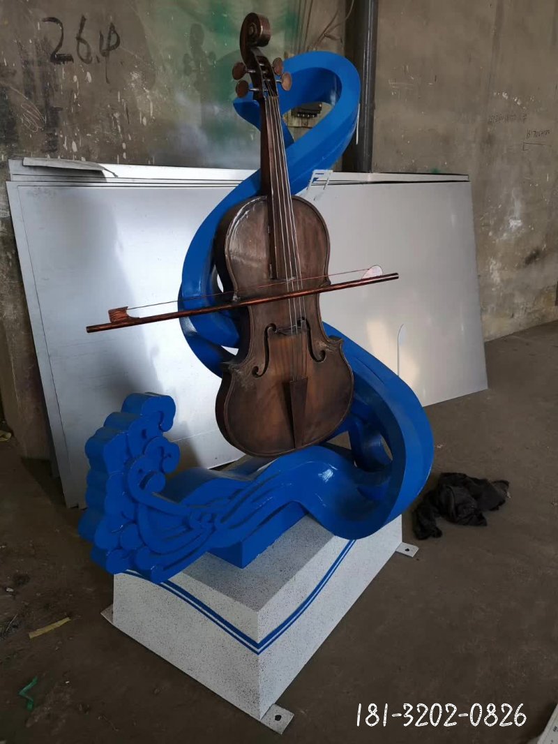 不锈钢海浪提琴雕塑 (1)