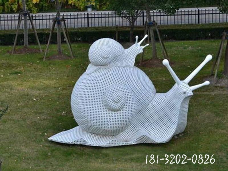 不锈钢镂空蜗牛雕塑公园动物雕塑 (4)[1]