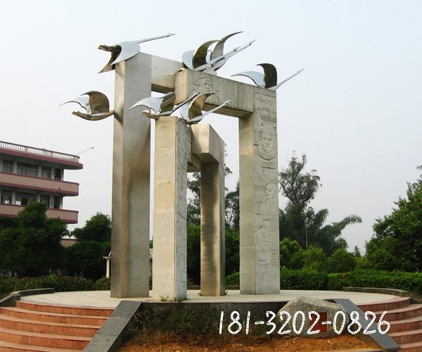 不锈钢大雁雕塑广场动物雕塑