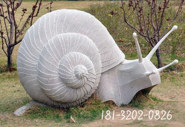 不锈钢抽象蜗牛 动物不锈钢雕塑[1]