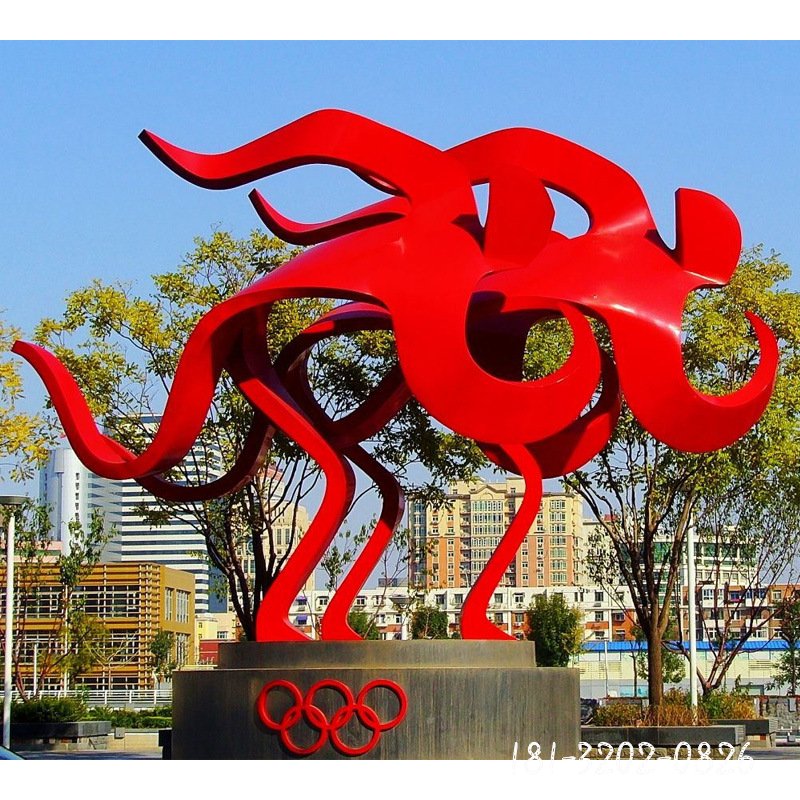 奥运抽象不锈钢雕塑