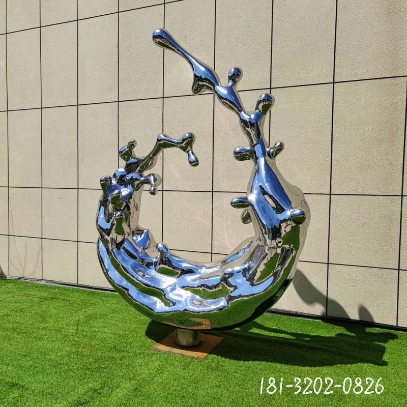 海浪不锈钢雕塑 (2)