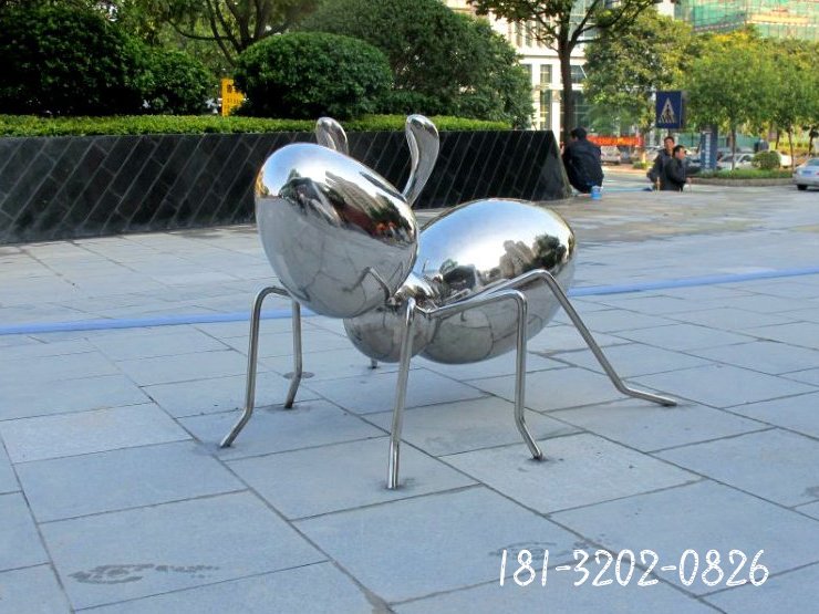 不锈钢蚂蚁雕塑，广场动物不锈钢 (1)[1]