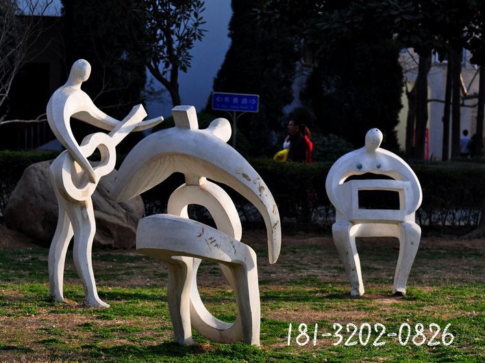 不锈钢乐队雕塑，不锈钢公园人物雕塑[1]