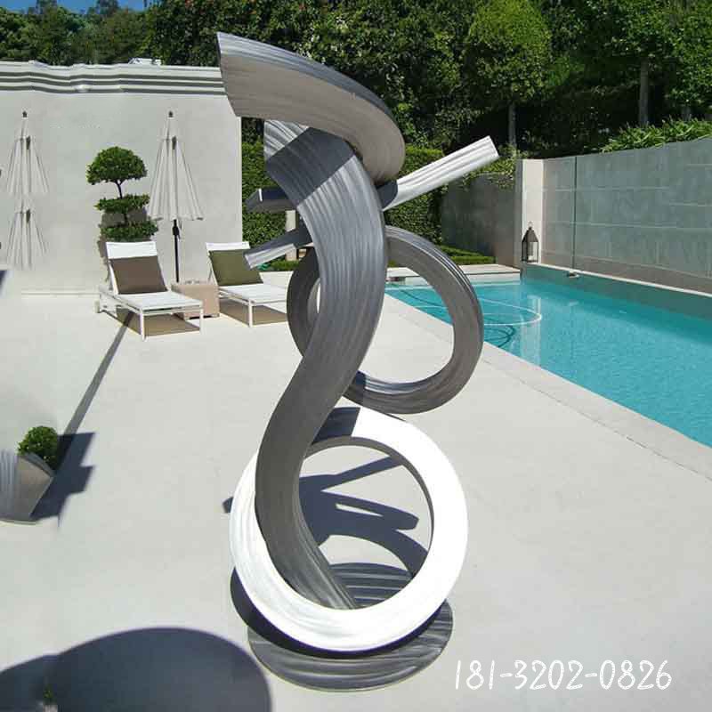 不锈钢抽象造型创意抽象雕塑 (2)