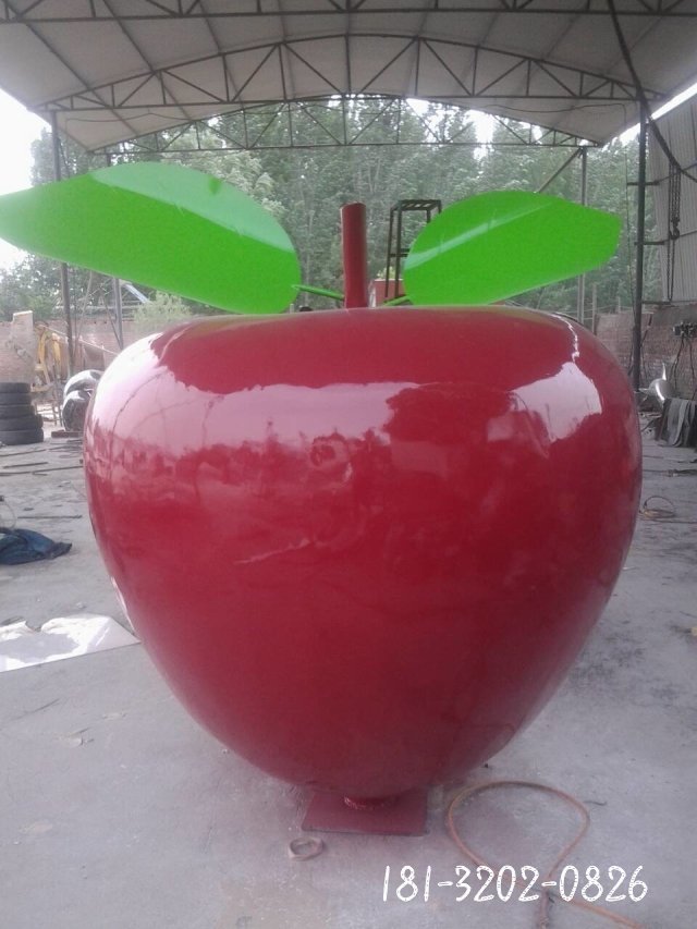 不锈钢苹果雕塑公园景观雕塑