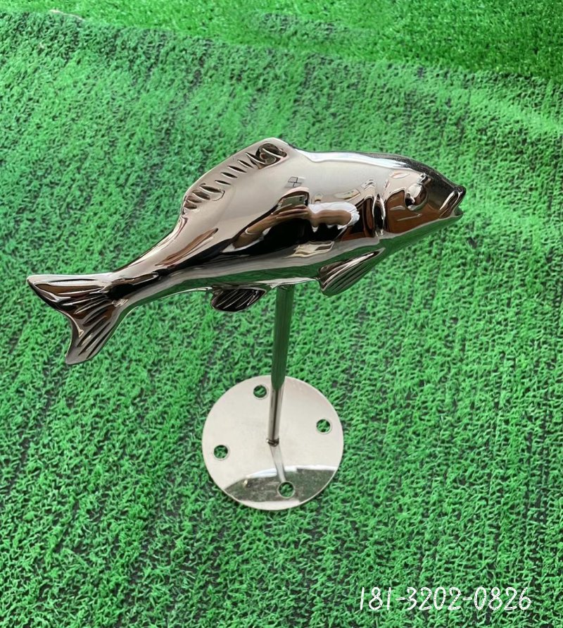 镜面鱼不锈钢雕塑 (2)