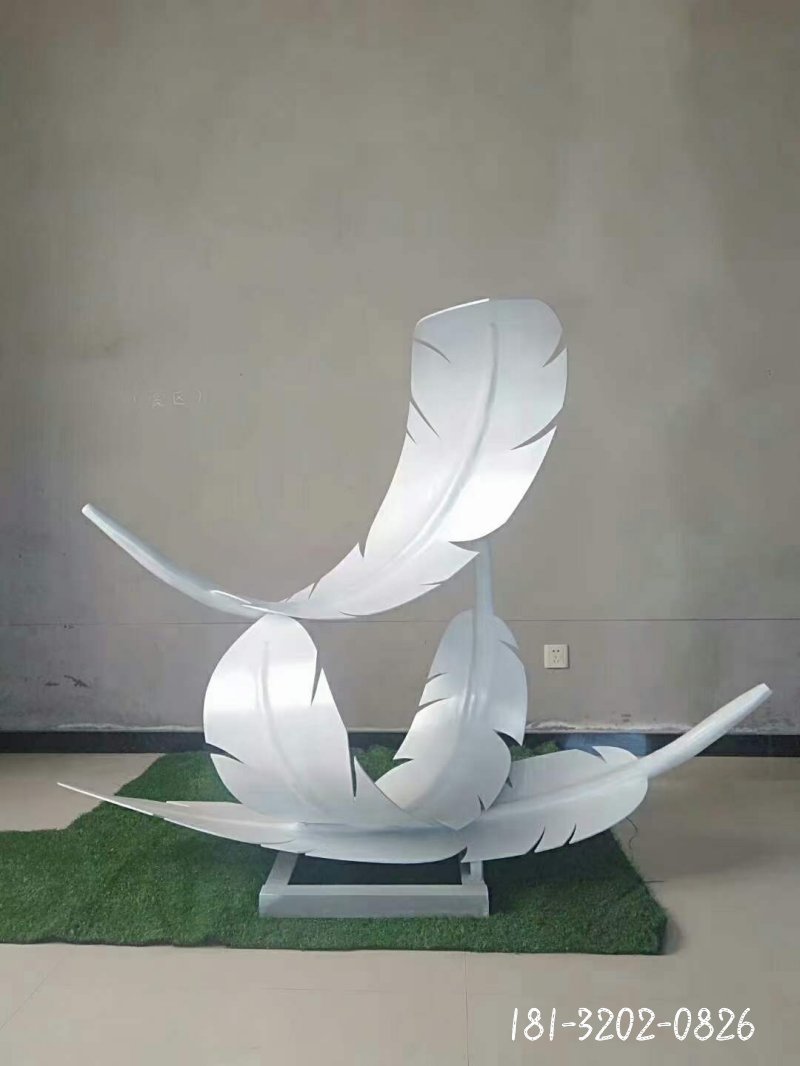 羽毛造型不锈钢雕塑 (1)