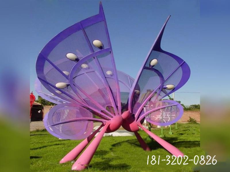 不锈钢蝴蝶雕塑公园不锈钢动物 (2)[1]
