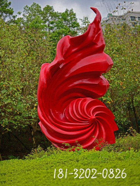 不锈钢抽象旋风雕塑公园景观雕塑[1]