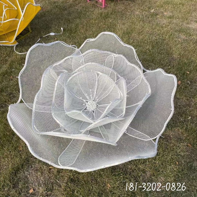 不锈钢镂空花朵雕塑 (5)