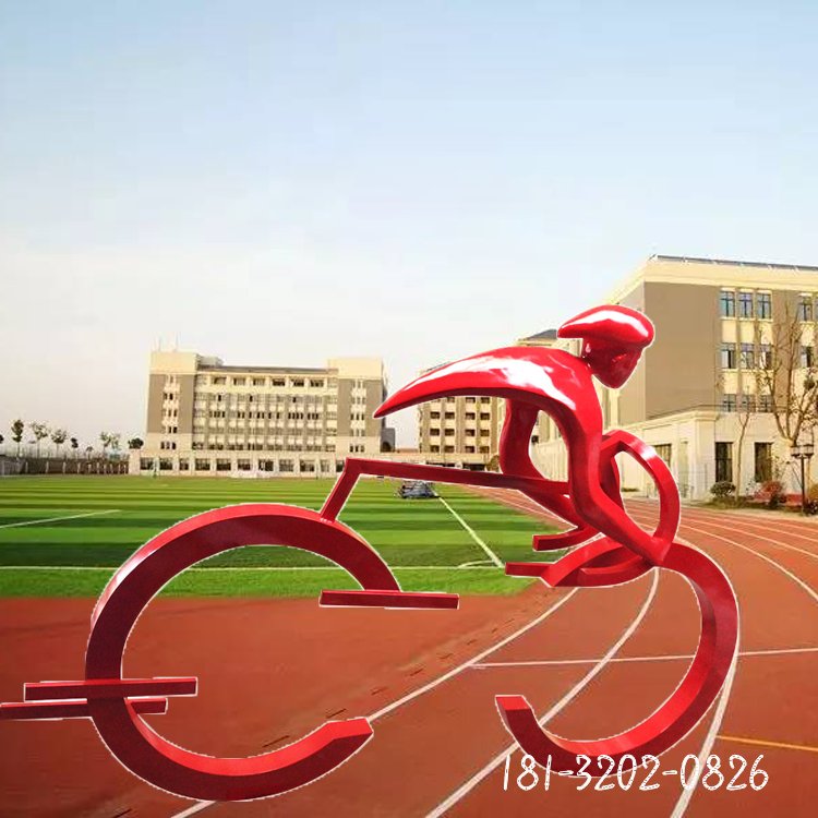 不锈钢抽象骑自行车人物雕塑 (1)[3]