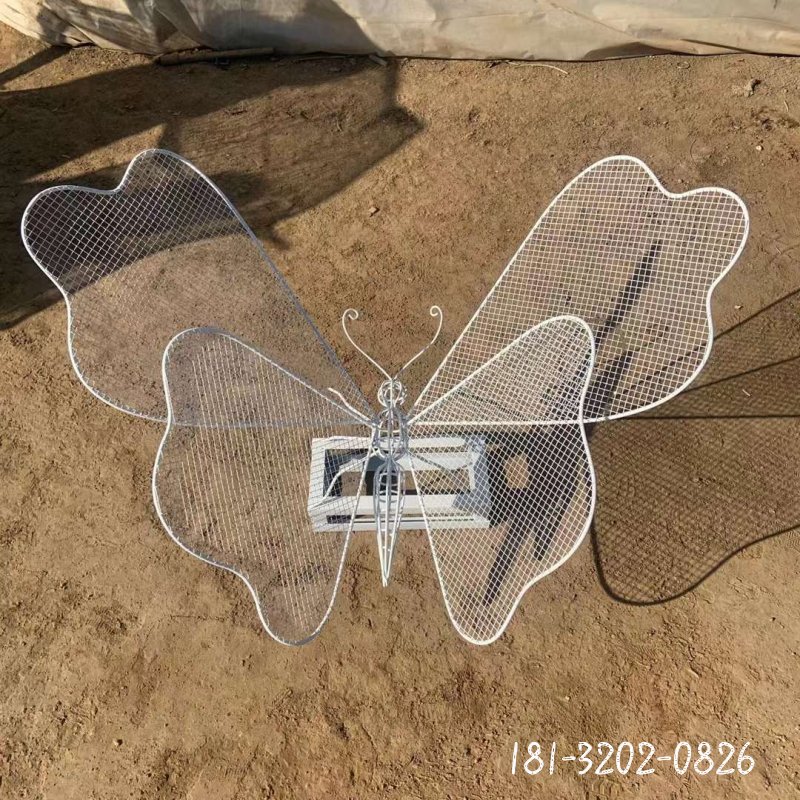 不锈钢编织蝴蝶动物雕塑 (5)