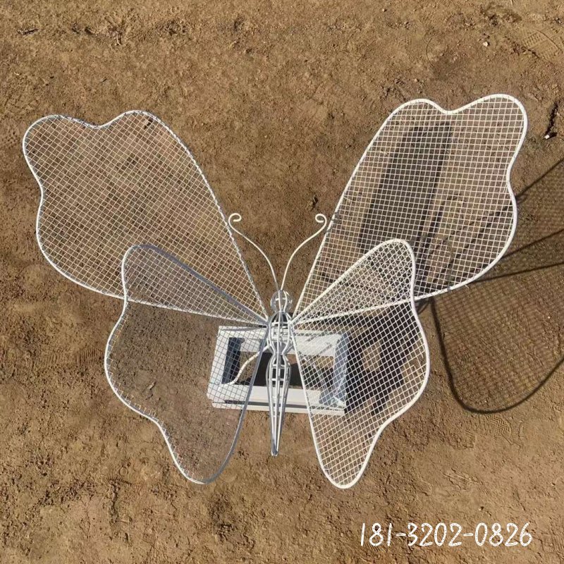 不锈钢编织蝴蝶动物雕塑 (7)