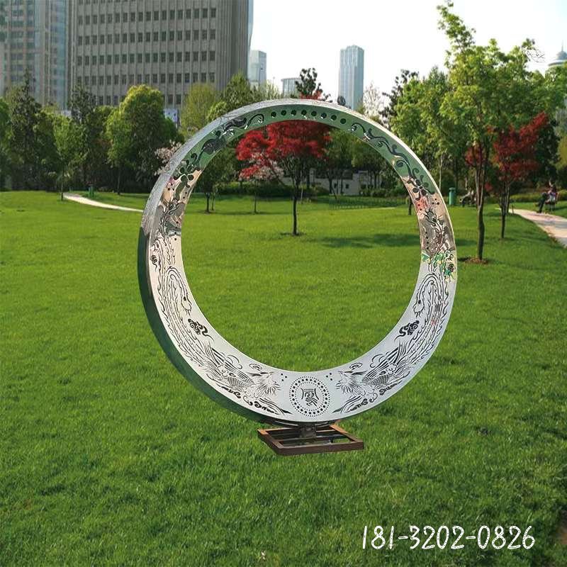 不锈钢抽象圆环雕塑 (5)