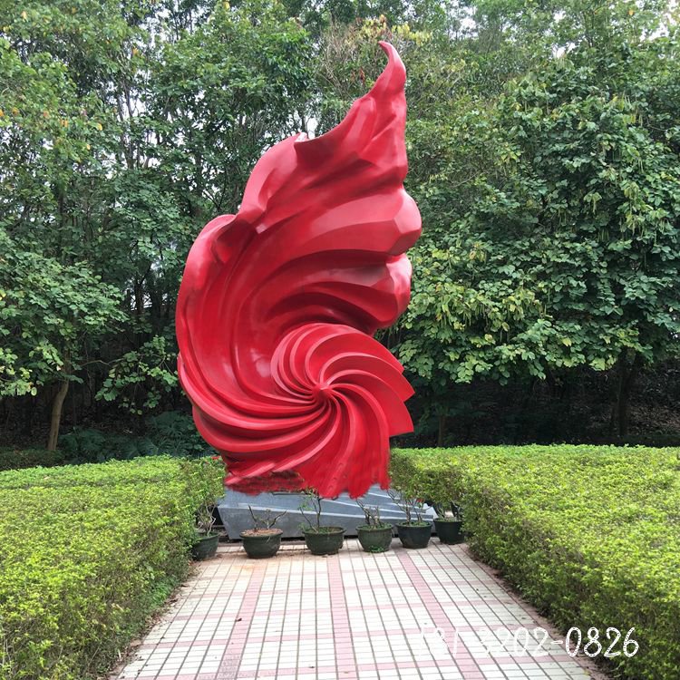 不锈钢抽象旋风雕塑 公园不锈钢雕塑