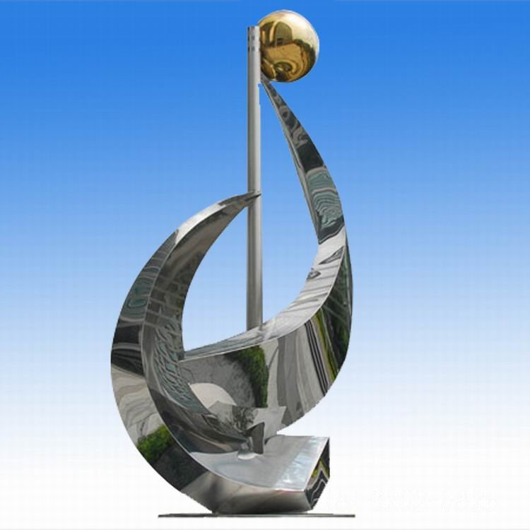 不锈钢光面科技指环  广场景观摆件 (2)