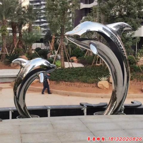 小区镜面抽象海豚