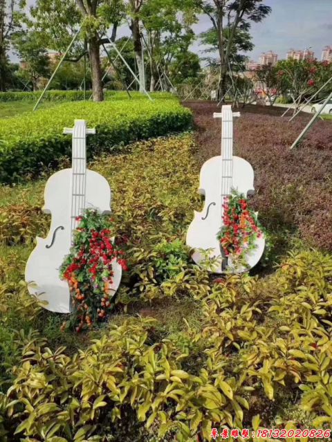 大提琴造型花盆