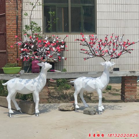 喷漆几何树枝鹿