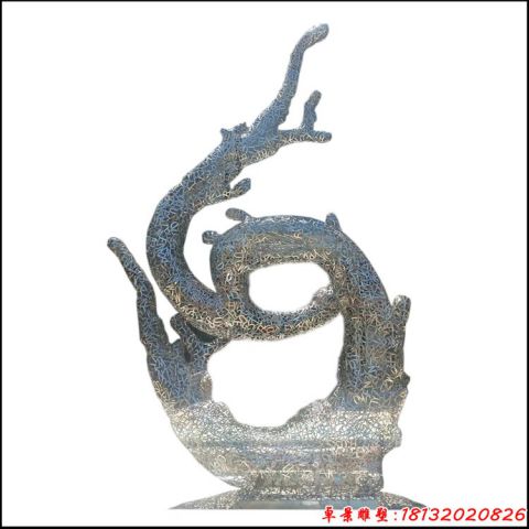 字母镂空浪花