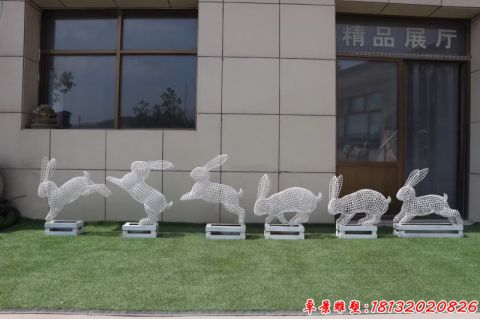 各种姿势镂空兔子