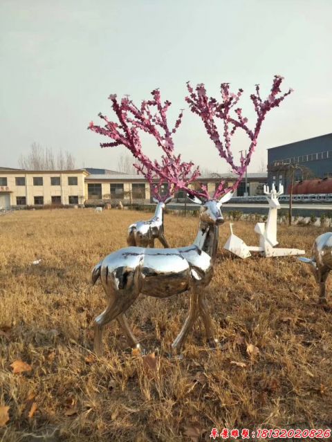 镜面梅花鹿艺术