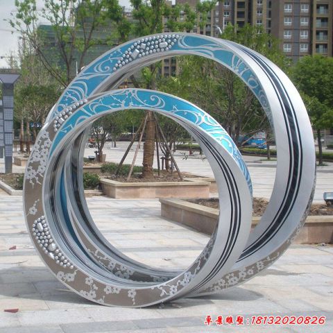 小区广场抽象圆环