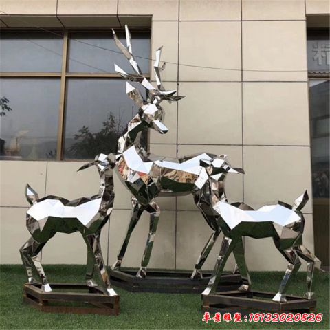 园林镜面鹿景观