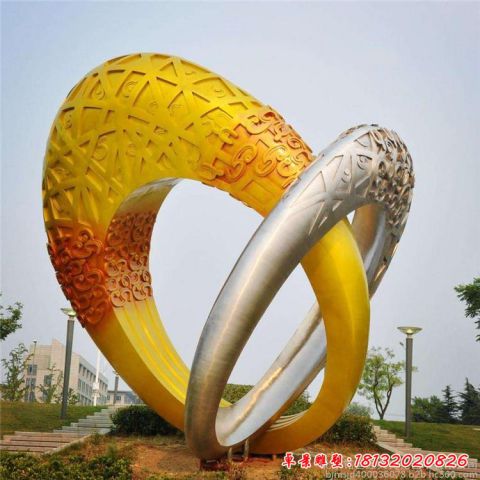 大型抽象圆环景观