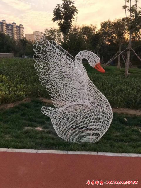 抽象镂空天鹅
