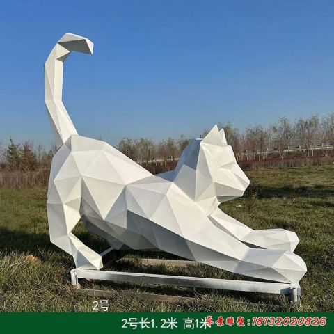 几何切面抽象猫