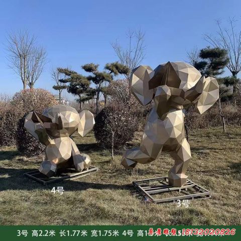 几何切面抽象小象