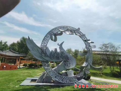 抽象凤凰圆环