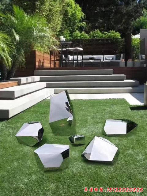 镜面几何石块