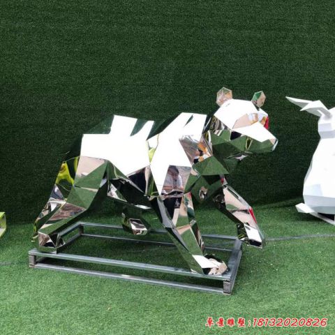 几何切面熊抽象