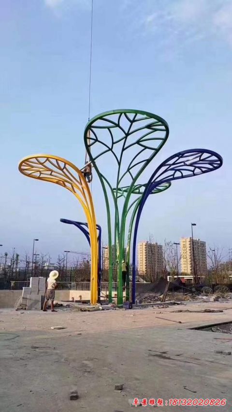 镂空树叶景观