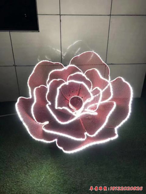 发光花朵景观