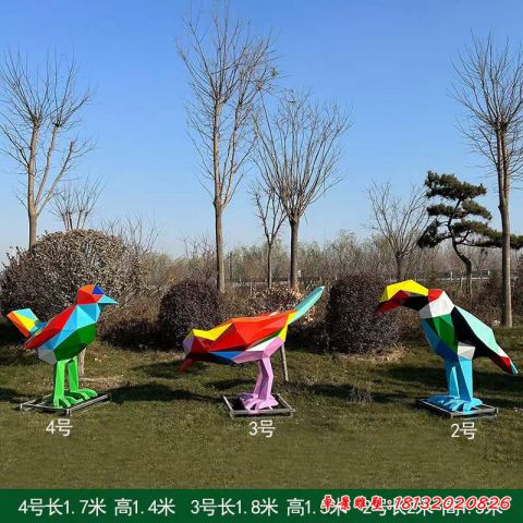 园林彩绘小鸟