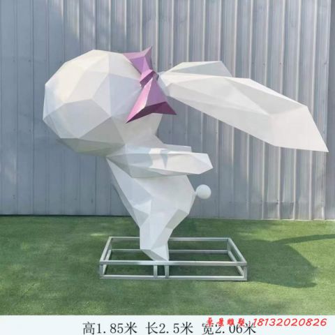 几何切面兔子动物