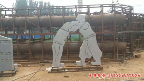 蒙古人摔跤人物