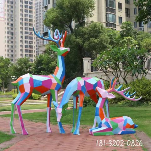 公园彩绘动物鹿